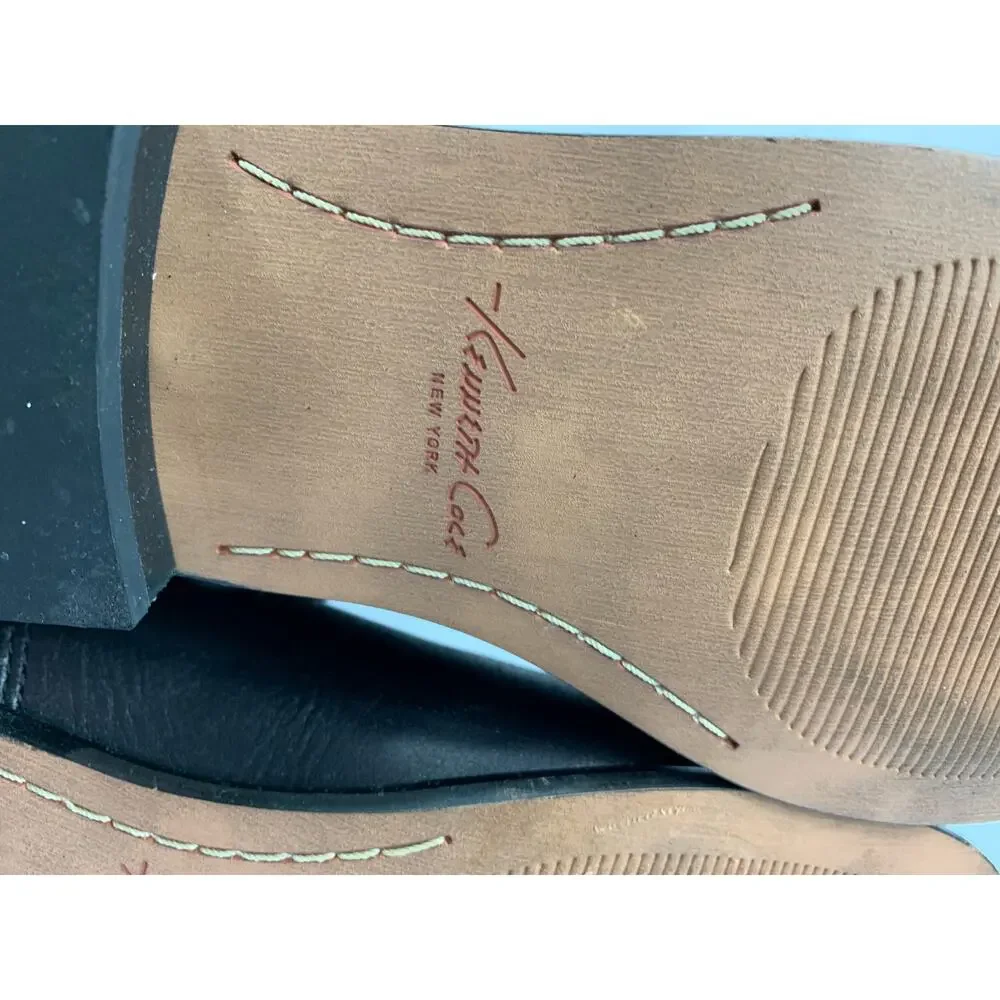 Kenneth Cole NY Mea Womens Leather Knee-High Boots Low Heel Almond Toe